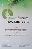 Baumforum Award 2013 für Arbofux